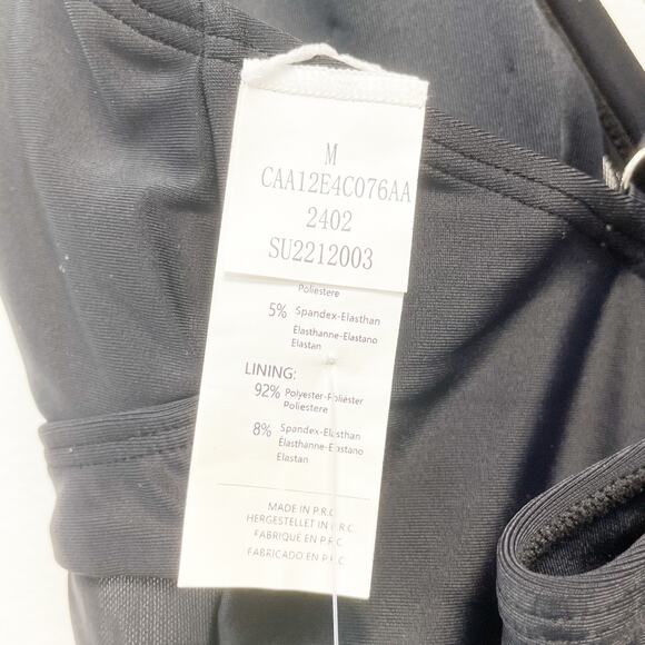 Cupshe Women's Black Cutout Mesh Tummy Control One Piece Swimsuit Medium - Picture 6 of 7